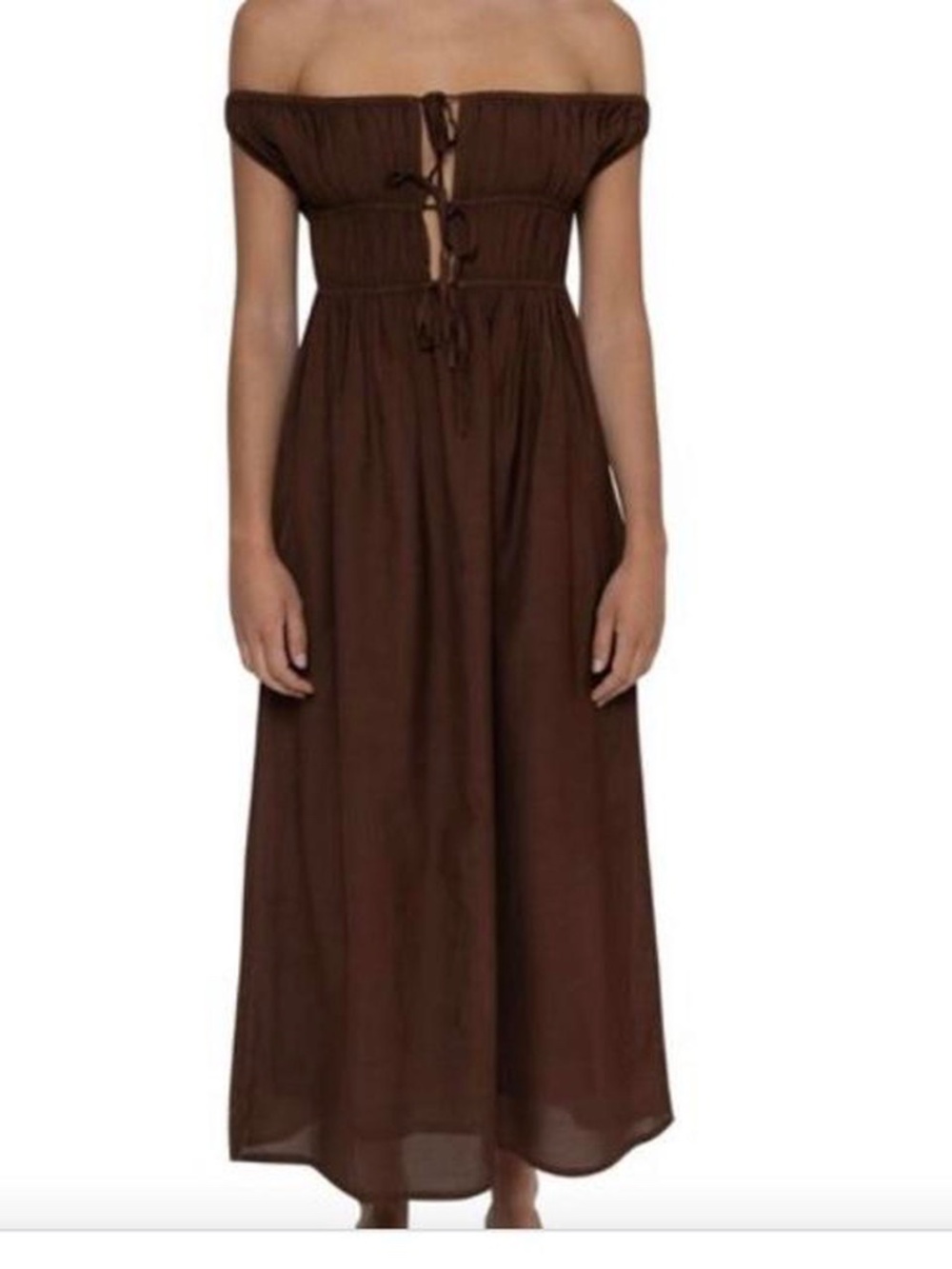 Gimaguas - Antonia Chocolate Brown Flowy Dress - L